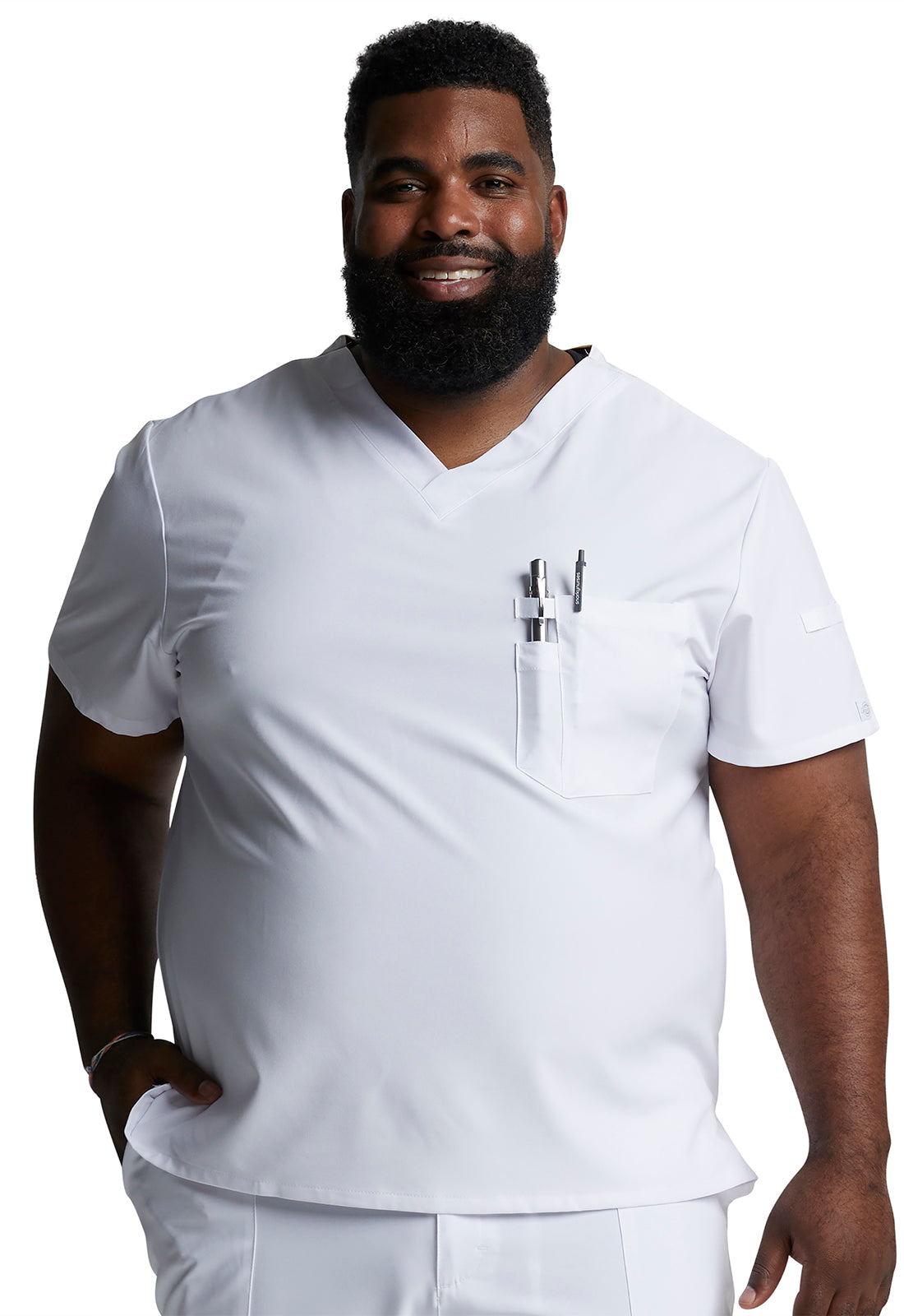 Men's Men's Tuckable V-Neck Top - White